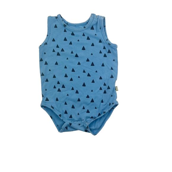 Nui Organics Blue Triangle Onesie Shirt - Picture 1 of 6